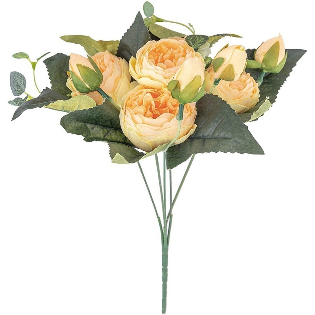 5 Head Persian Peony Silk Flowers Wedding Home Decor Fake Roses Bouquet
