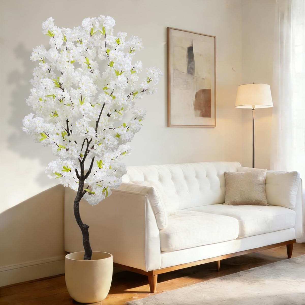 Artificial White Cherry Blossom Tree Fake Tree Cherry Blossom Decor Fake Flowers