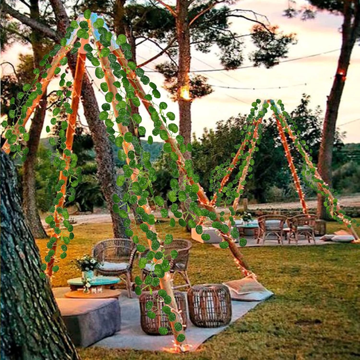 Flexible Artificial Hanging Vines – 36 Pieces for Indoor/Outdoor Decoration