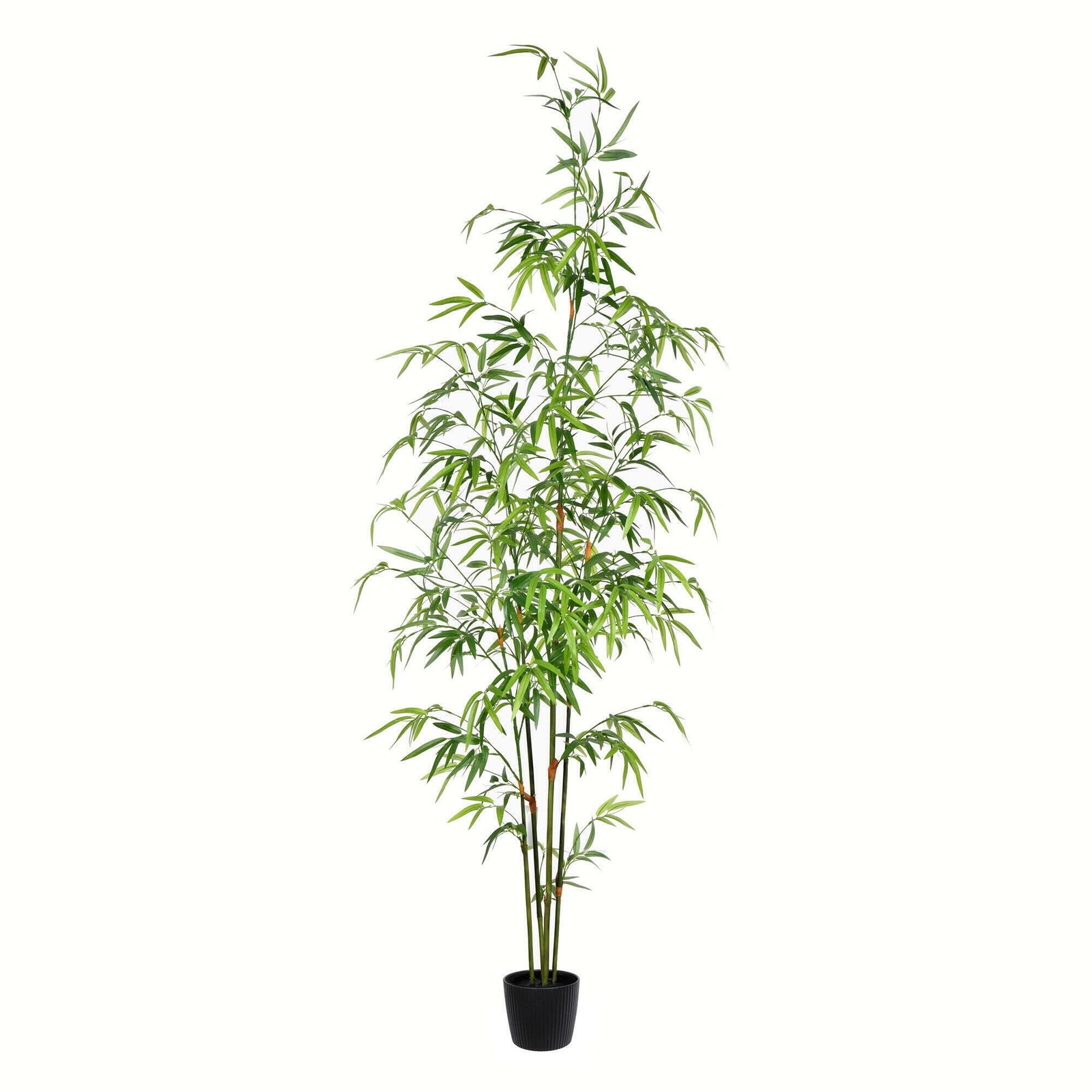 Vickerman 5′ Contemporary Fabric Artificial Potted Mini Bamboo Tree in Green