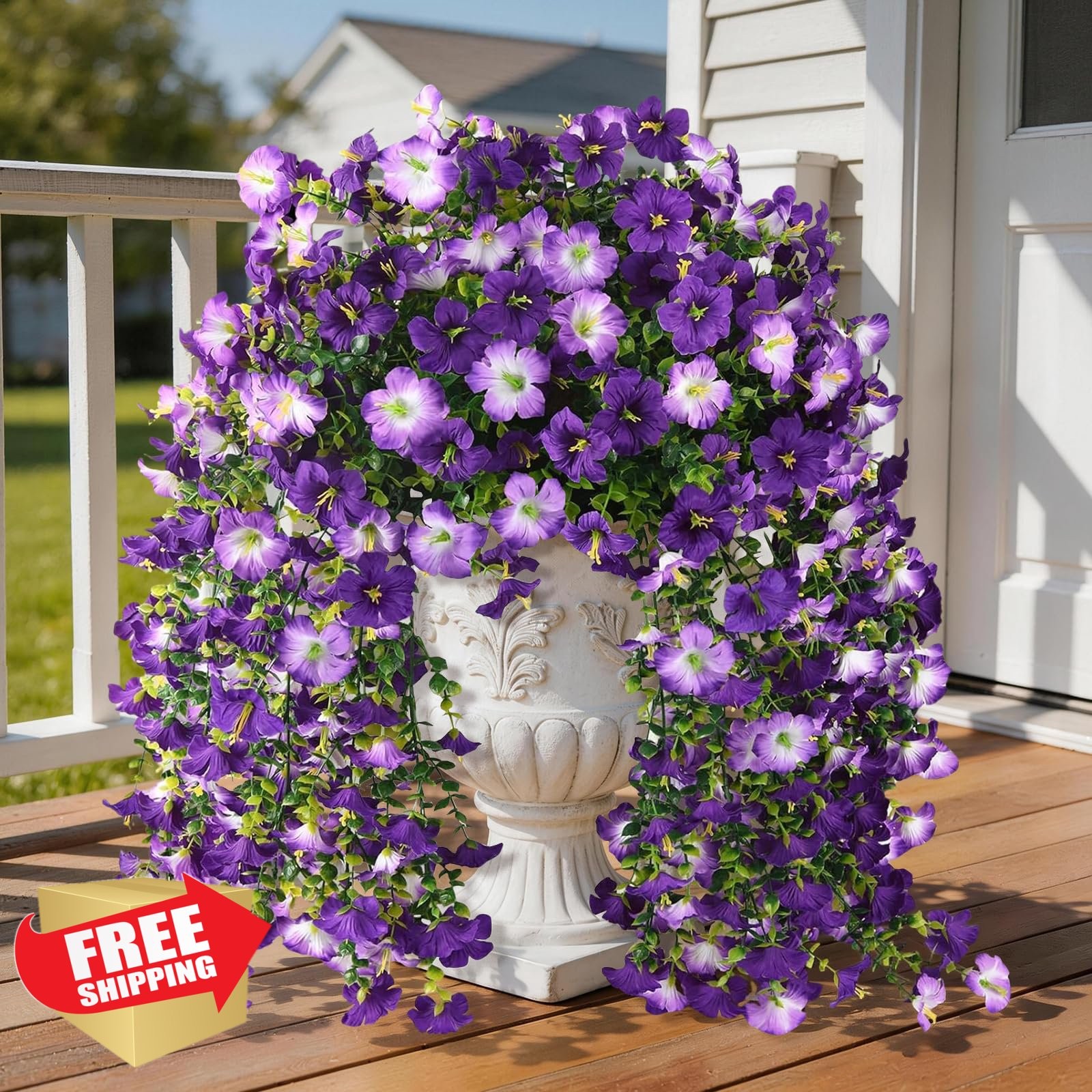 INQCMY Outdoor Morning Glory Double Purple