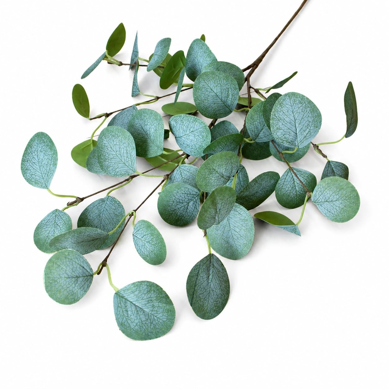 4pcs 24″ Artificial Eucalyptus Stems for Vase Decor