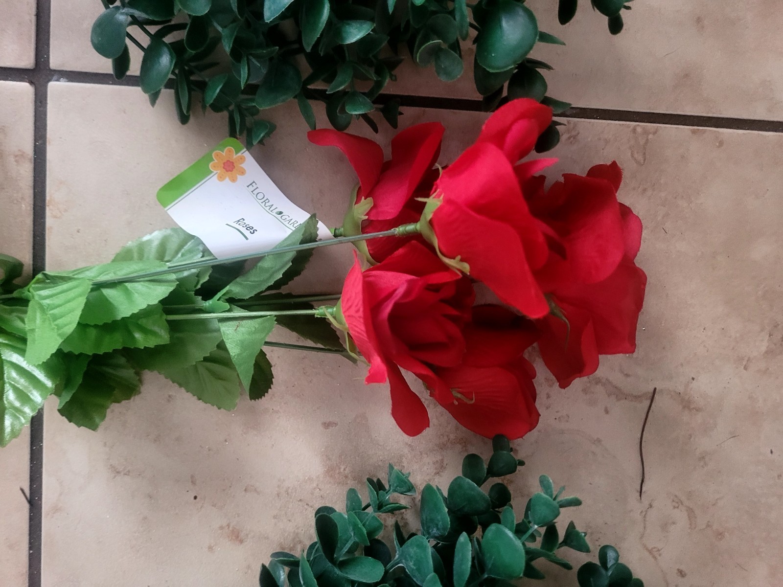 Mixed Artificial Flower & Greenery Stem Lot Roses Hydrangea Floral Craft Decor