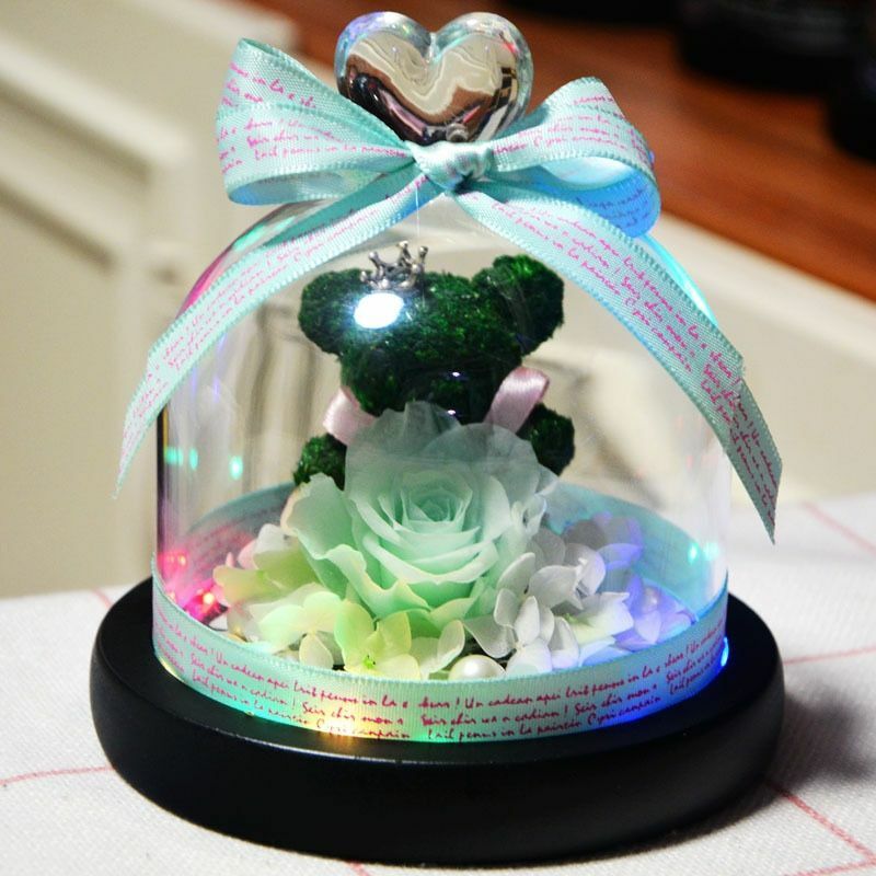 Eternal Rose Lovely Bear Wedding Mother Valentine Day Gifts For Women I Love You