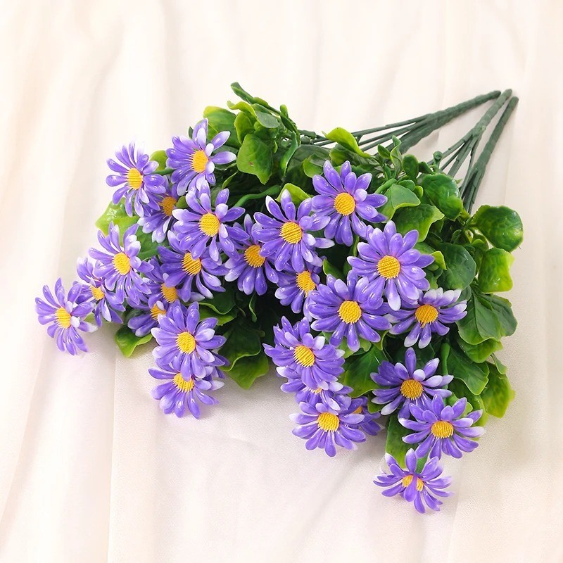 33cm Artificial Daisy Flowers UV Resistant Plastic Faux Plants Home Outdoor Deco