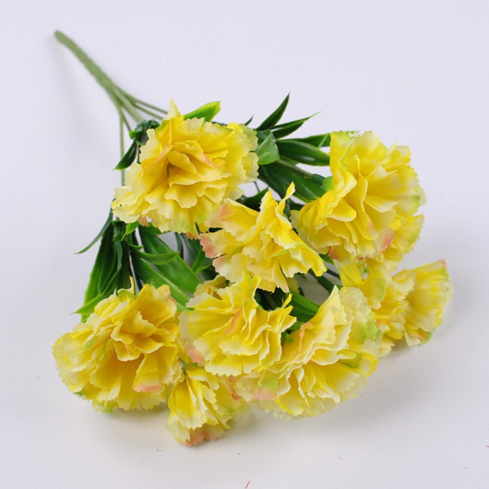 1PC Bright Artificial Carnation Fake Flower Bush Bouquet Home Wedding Decor