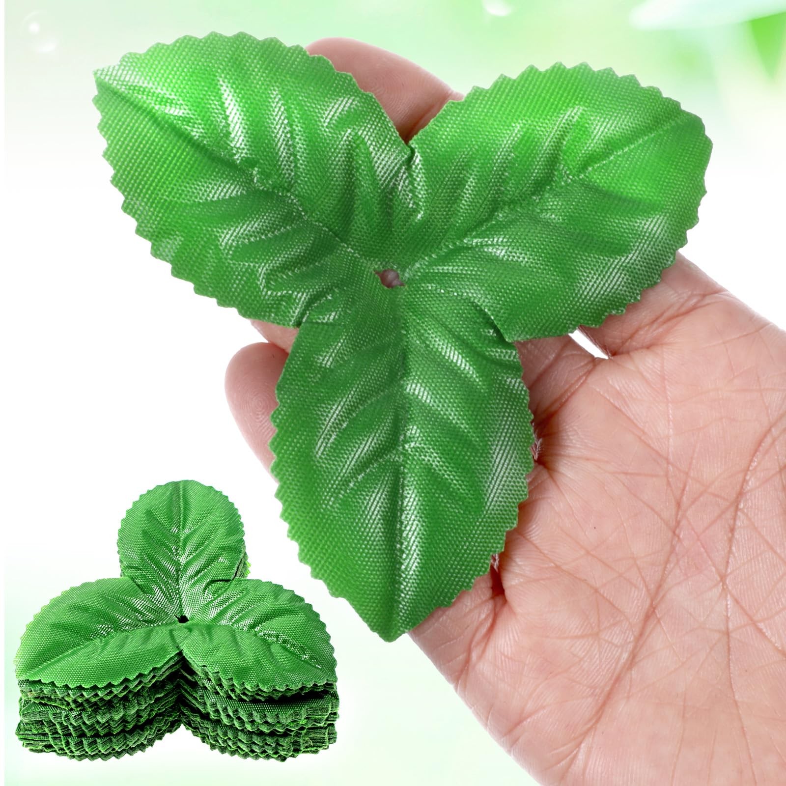 200 Pcs Artificial Green Leaves 3.74 inch Rose Flower Leaf Fake Green Leaves …