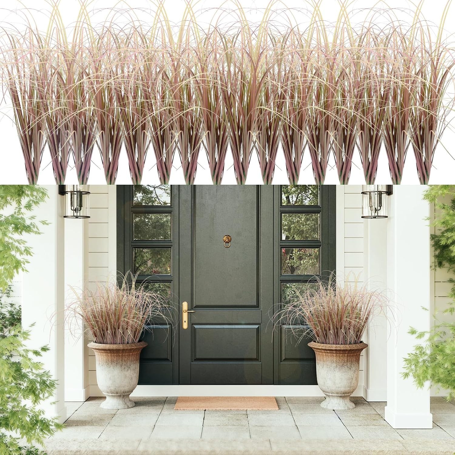 24 Pcs Artificial Wheat Grass, Tall Faux Shrubs for Outdoor Indoor US