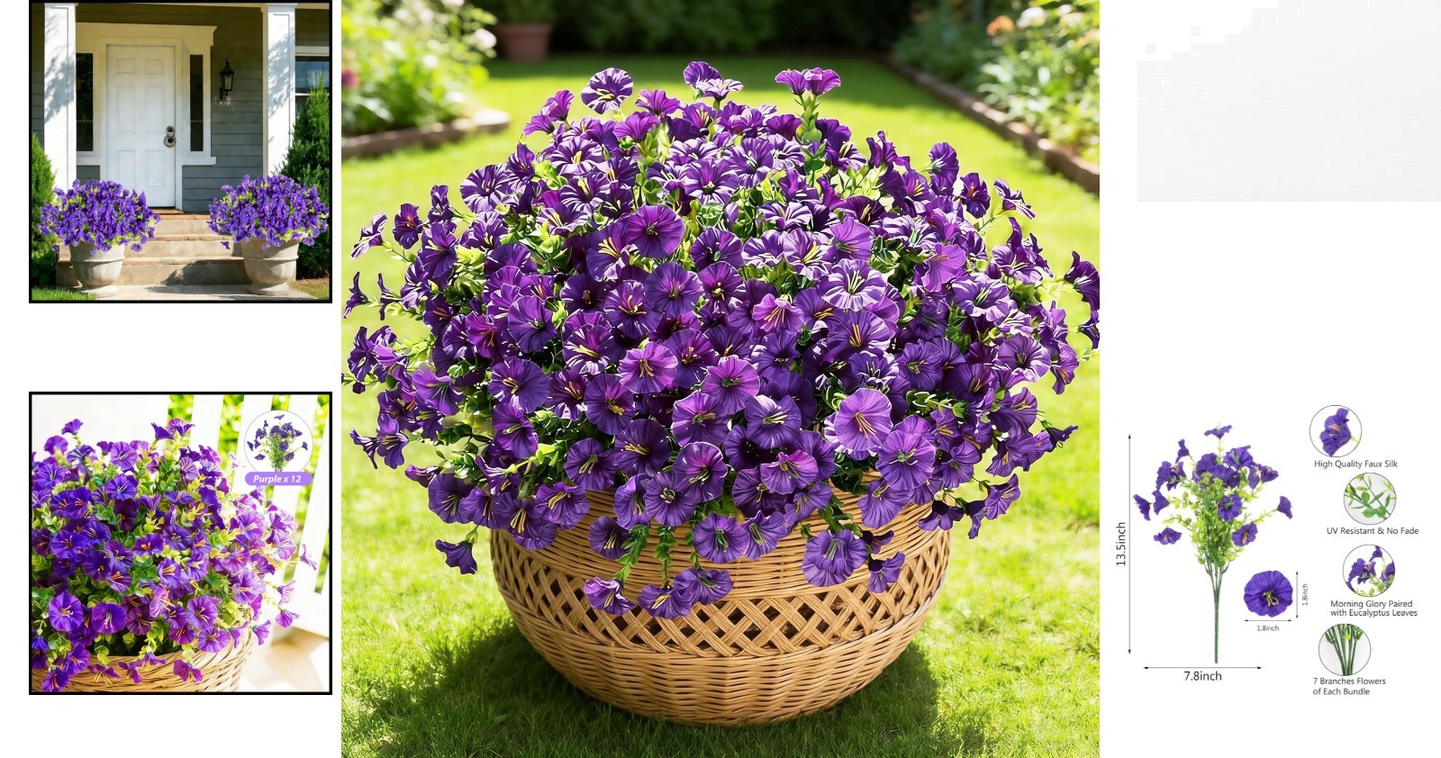 Zero Maintenance 12 Bundles Faux Flowers – Perfect for Spring and Summer Style