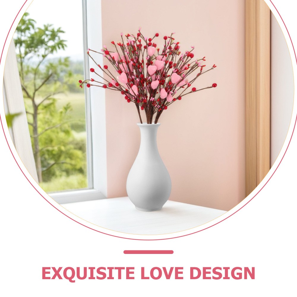 5Pcs Bendable Foam Valentine Stem Branches Assorted Color for Table Decoration