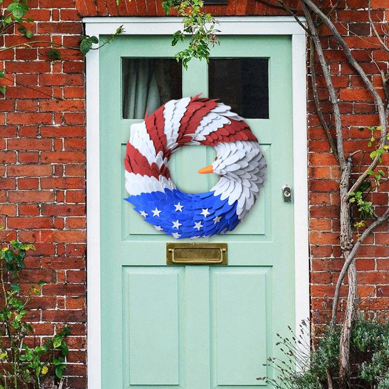 Artificial Wreath Door Sign Club American Eagle 7 Month 4th