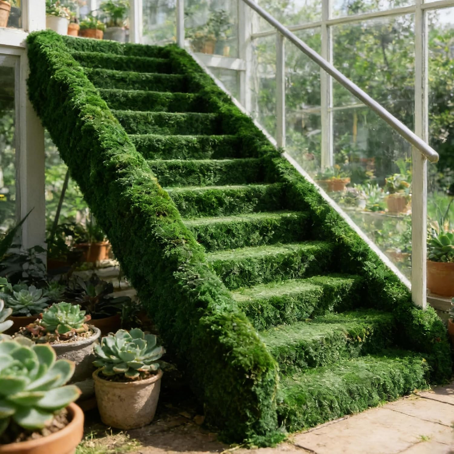 Artificial Moss Mat, 39″ X 78″ Large Fake Moss Sheet for Crafts & Planters