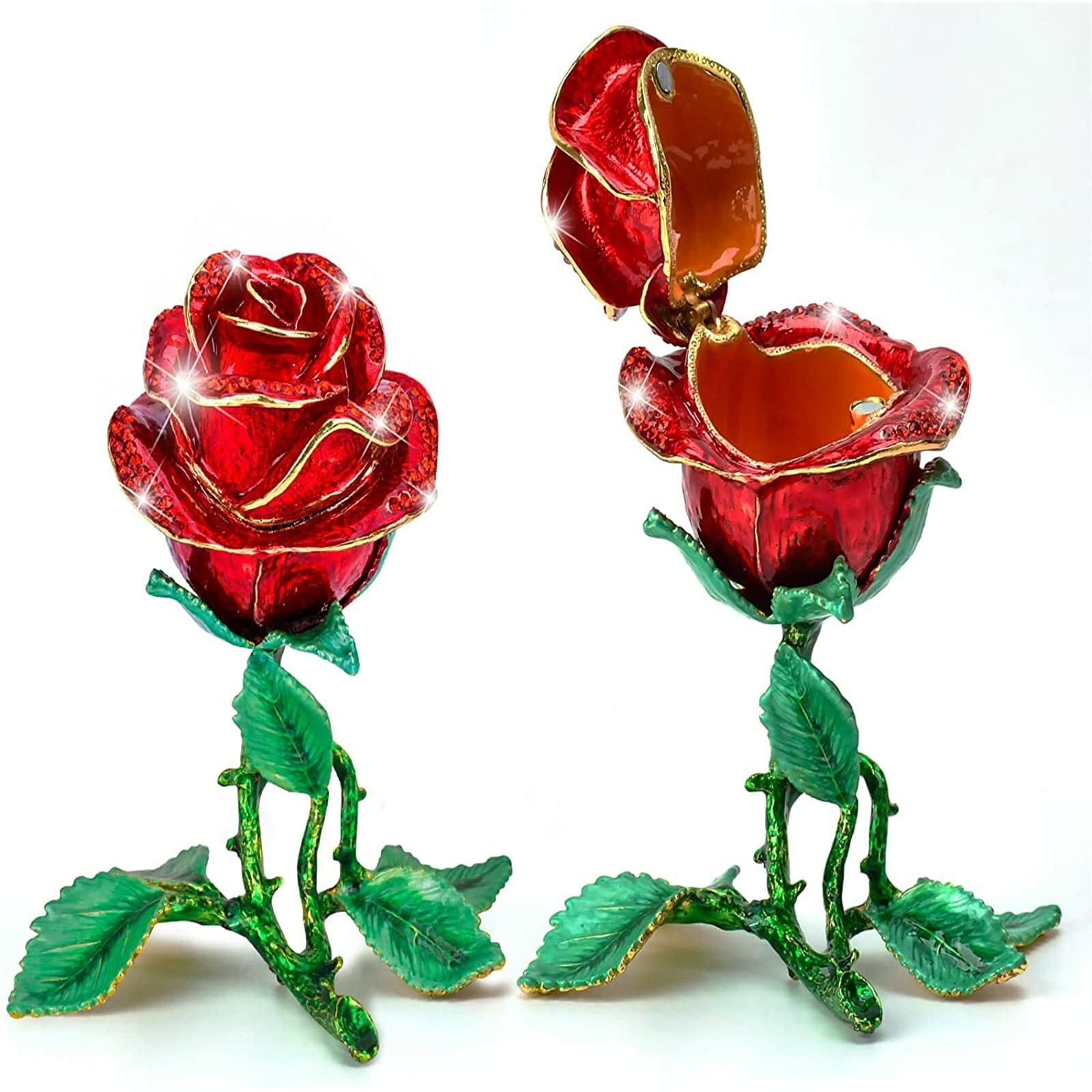 Diamonds Preserved Rose + Necklace 925 Sterling Silver