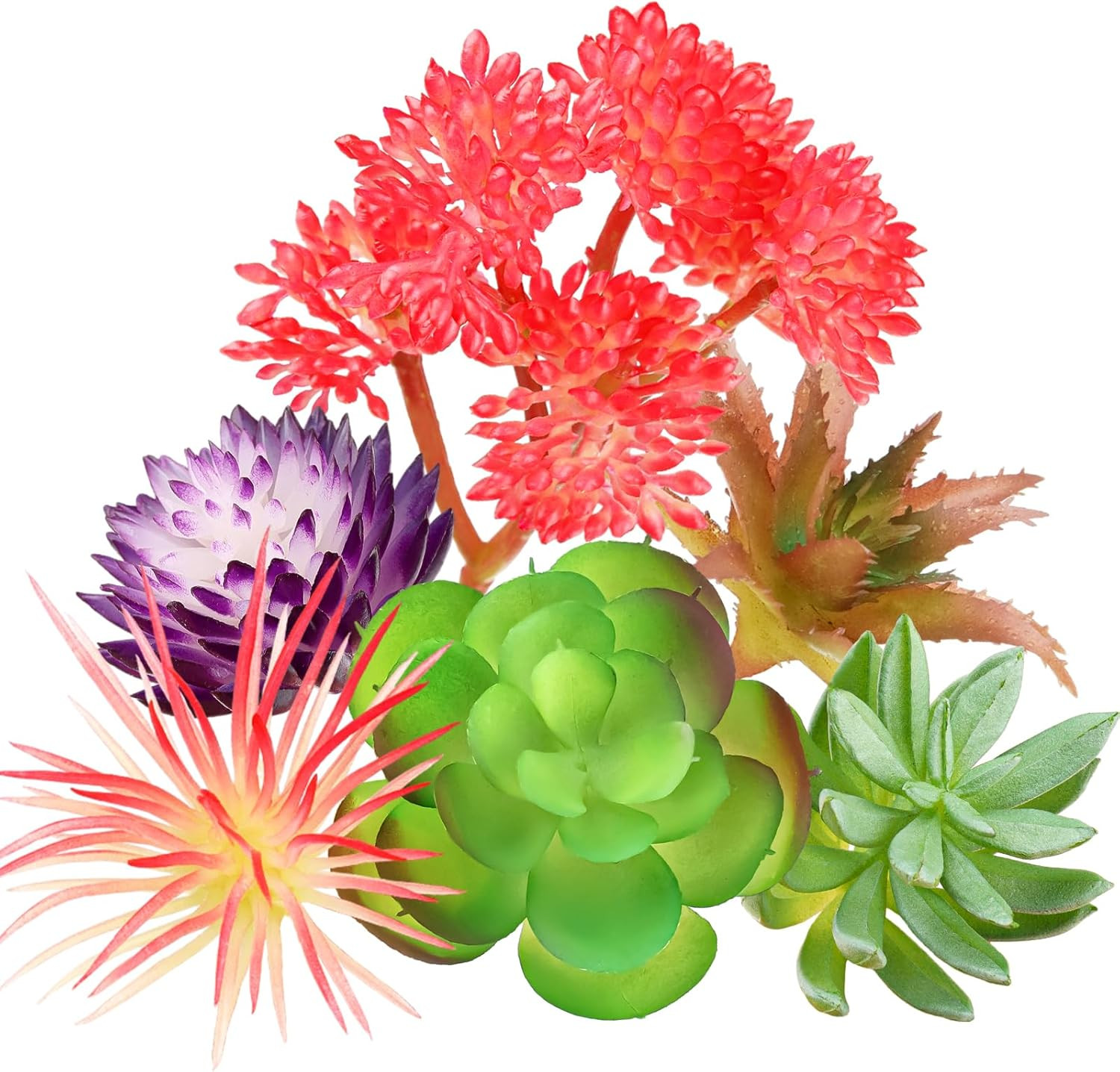 Artificial Succulent Plants, 6Pcs Mini Fake Succulents Plants for DIY