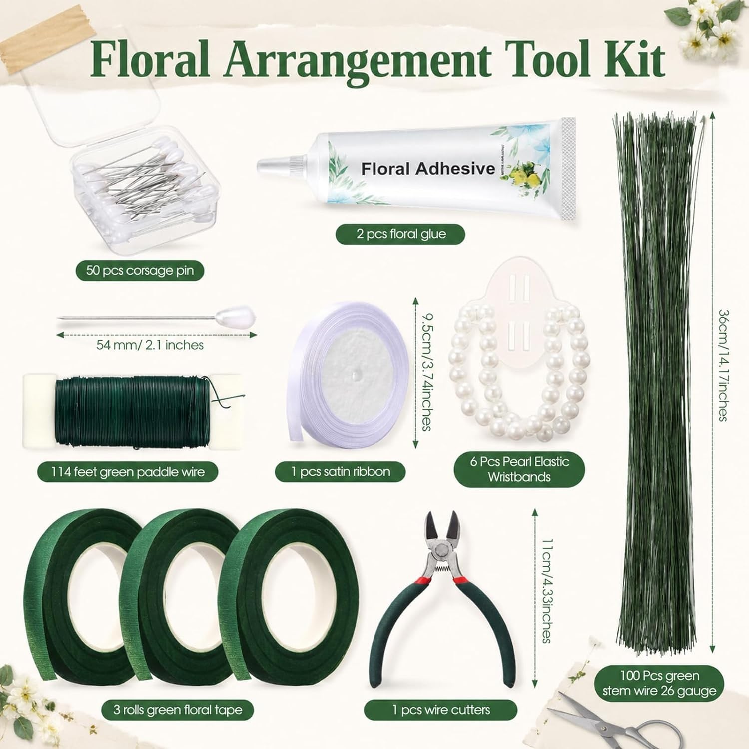 All-in-One Floral Craft Set: Glue, Wire, and Accessories for DIY Masterpieces