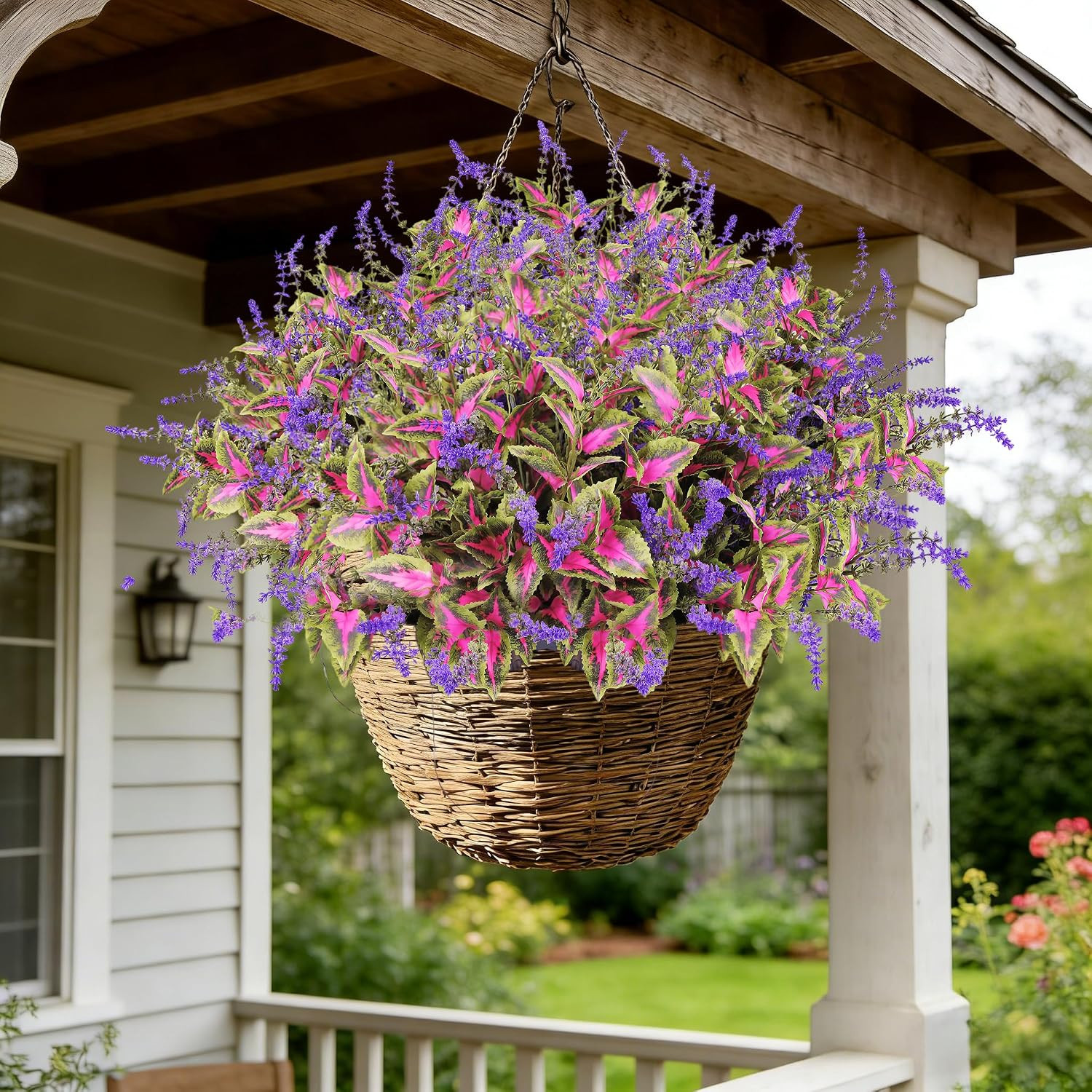 20 Bundles UV Resistant Faux Coleus Plants for Outdoor Decor, Realistic Greenery
