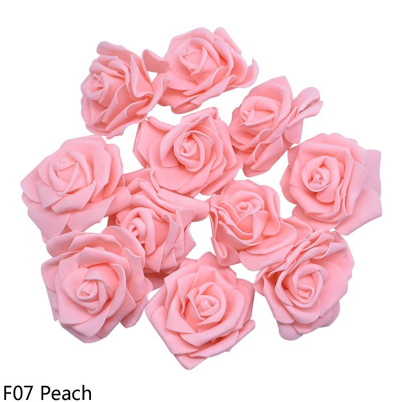 30pcs 8cm Artificial Big Foam Rose Flower Head For Wedding Party Home Decor NEW