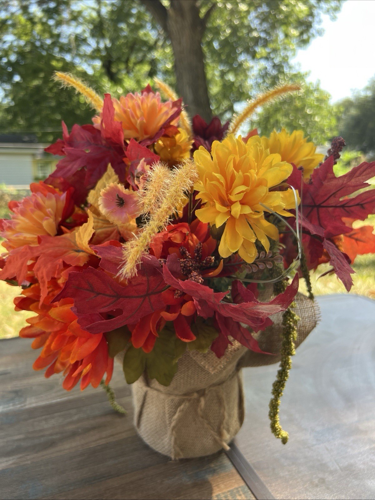 RUSTIC FALL AUTUMN FLORAL ARRANGEMENT