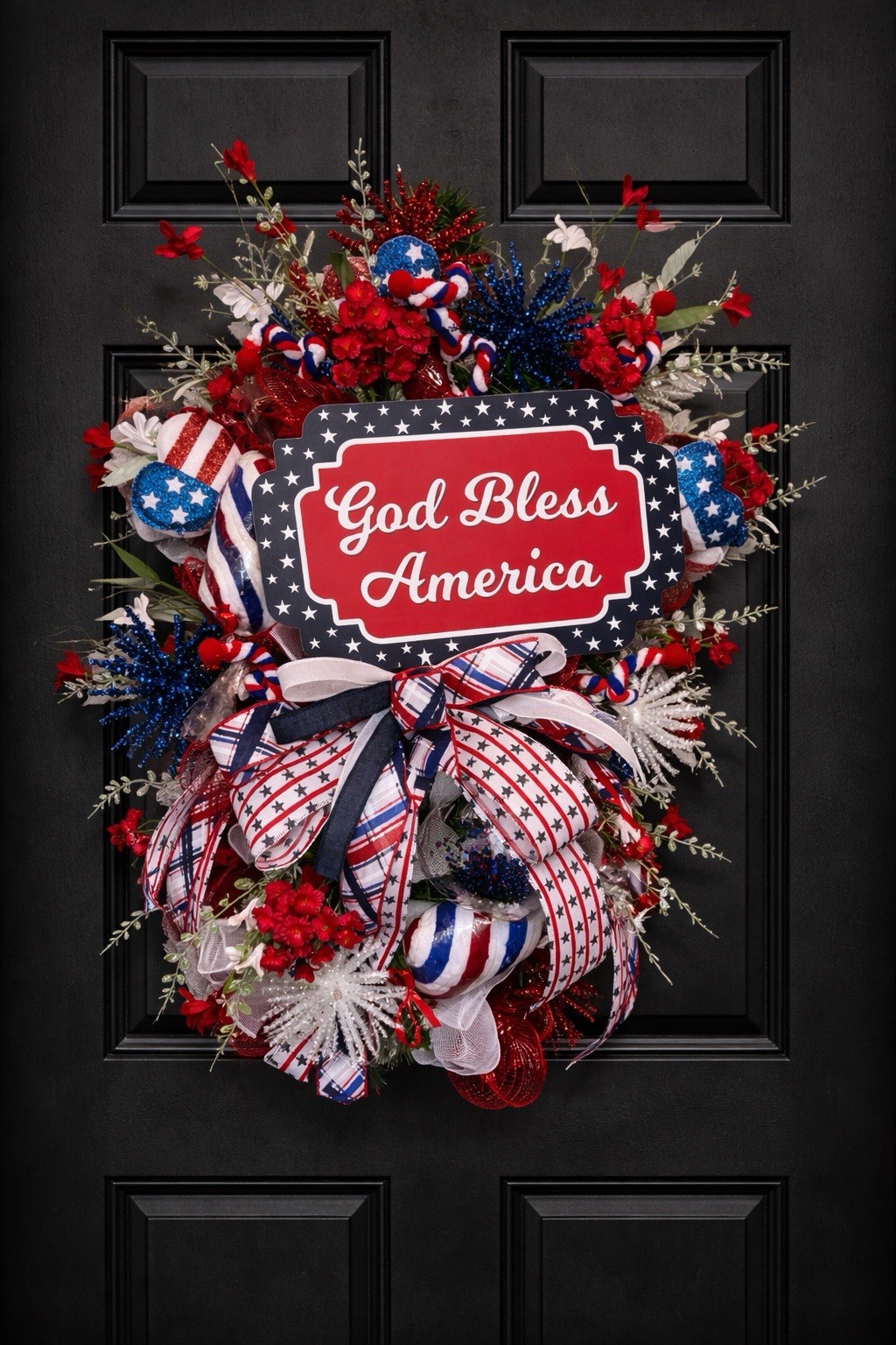 Patriotic wreath, American Flag Wreath, 4th Of July, Memorial Day, Military