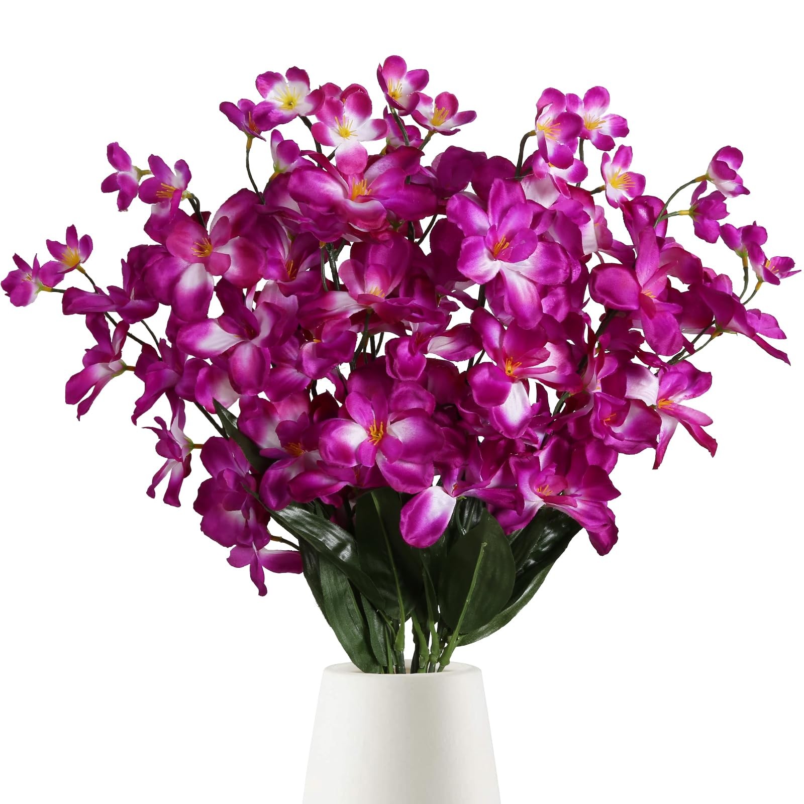 Orchids Artificial Flowers 10 PCS Fake Orchid Silk Flowers 27 Inches Faux Orc…