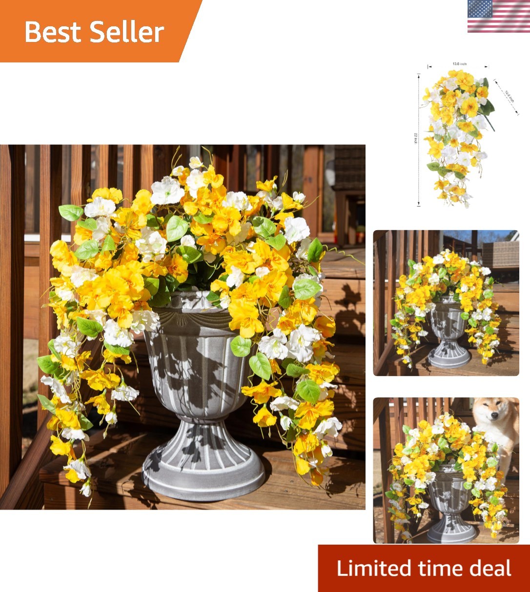 Stunning UV Resistant Faux Hibiscus Flowers for Spring Outdoor Style – 4PCS