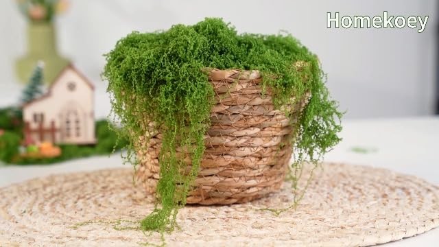 Fake Green Moss for Potted Plants,Artificial Moss for Crafts Indoor,DIY Table De