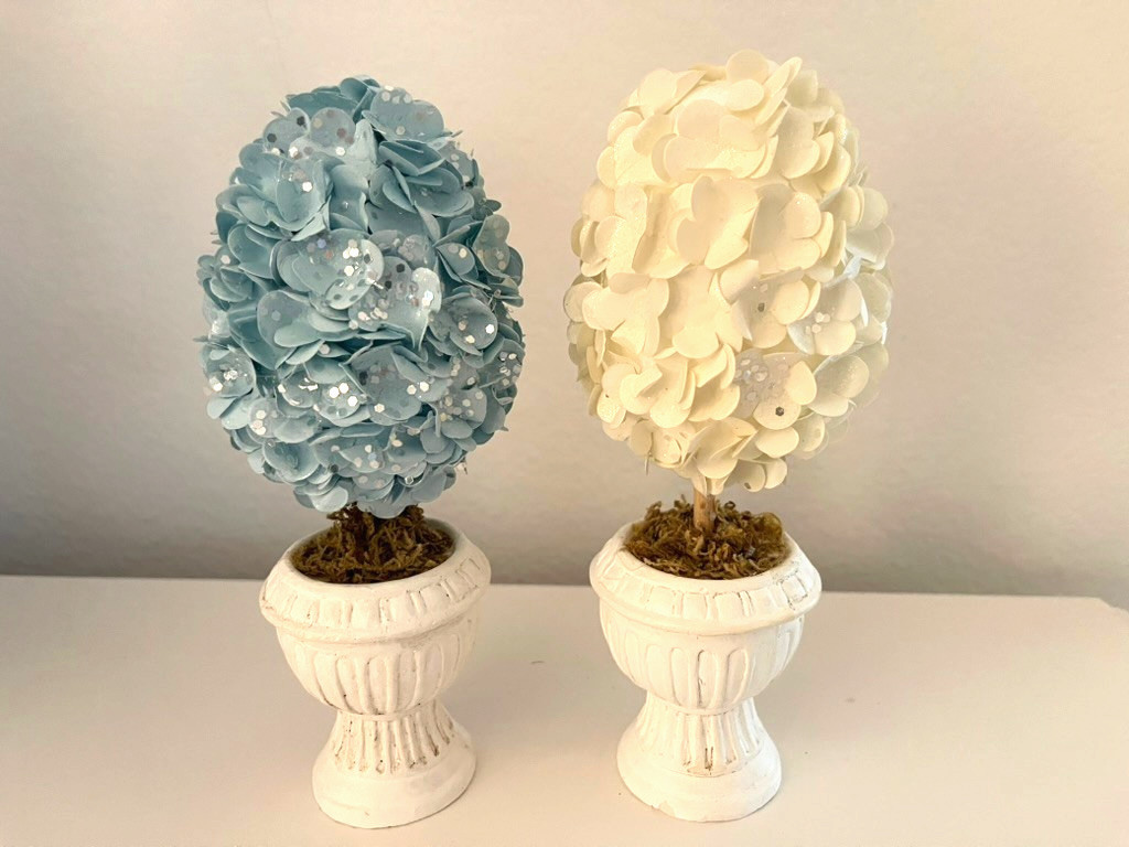 Set of Two (2) ASHLAND Flower Tree Topiaries in Urns 8″x3″ NEW
