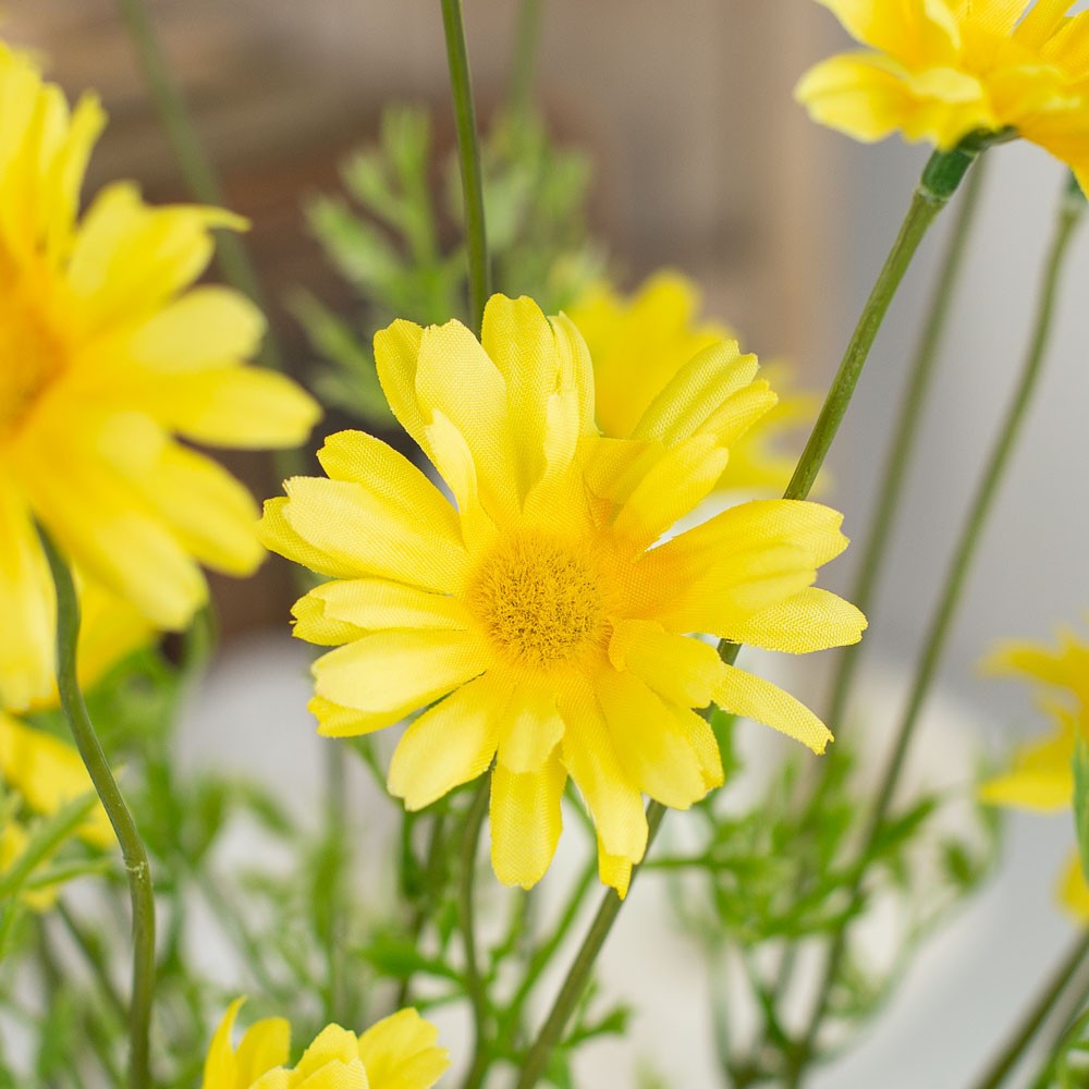 23″ Yellow Artificial Wildflower Daisy Floral Bush