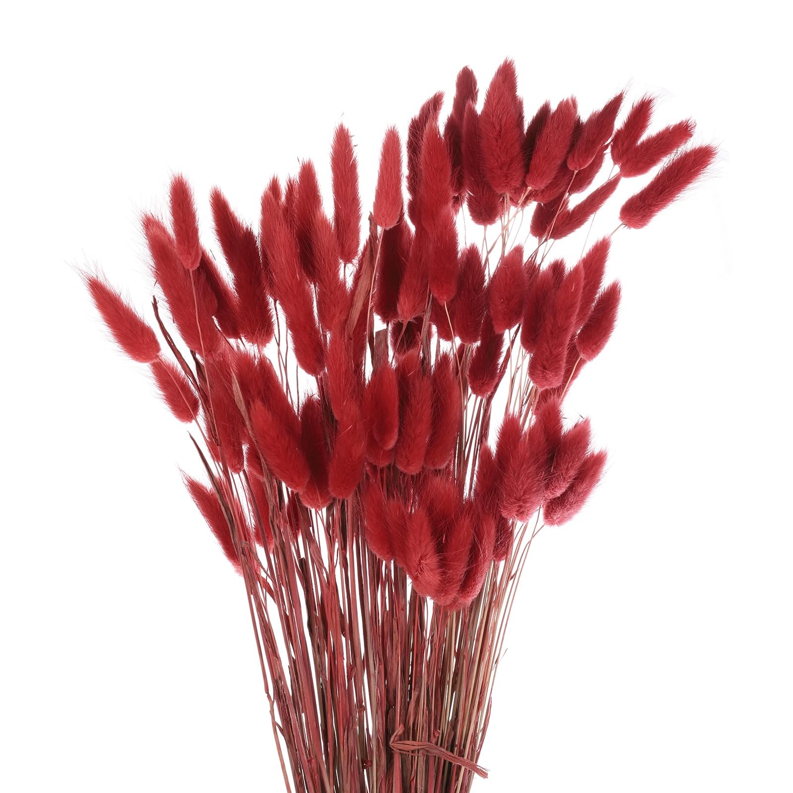 50 PCS Red Faux Pampas Grass Fake Plant Decor Vase Filler 17 Inch / 43cm