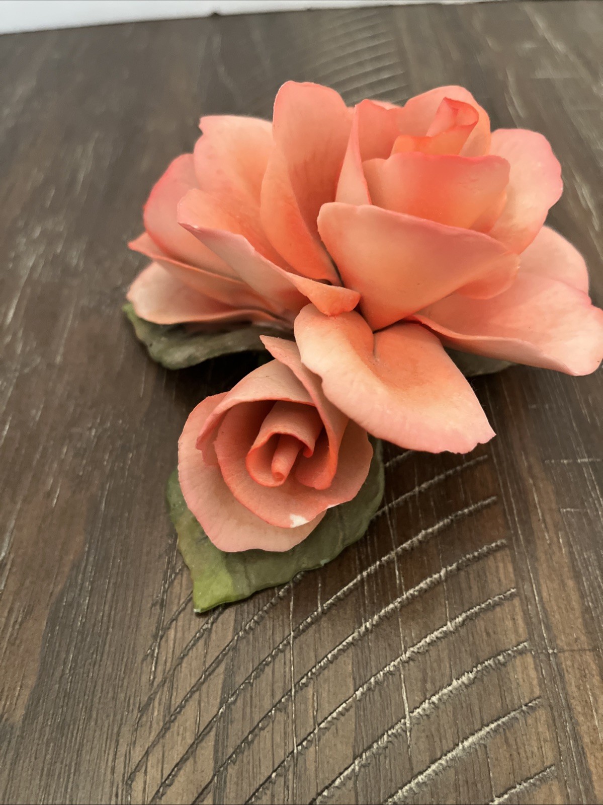 Decorative Peach Rose Flower Accent Piece