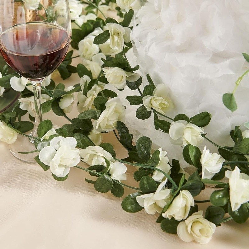 Artificial Rose Vines Garland Fake Flowers Wedding Party Home Decoration New