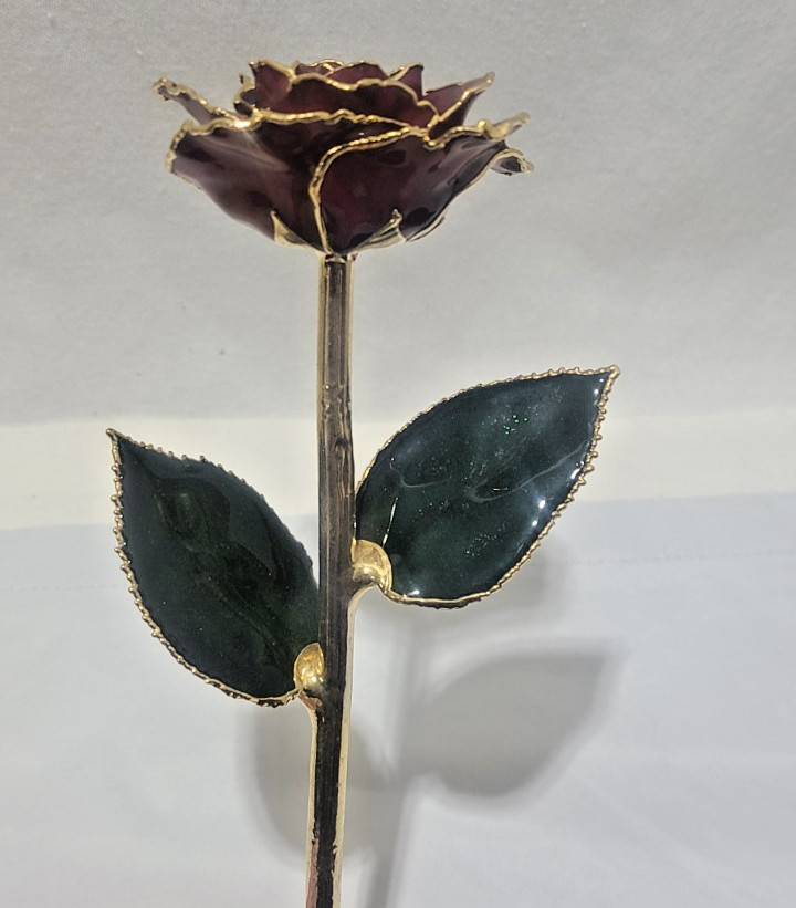 24 Kt. Gold dipped real red Rose
