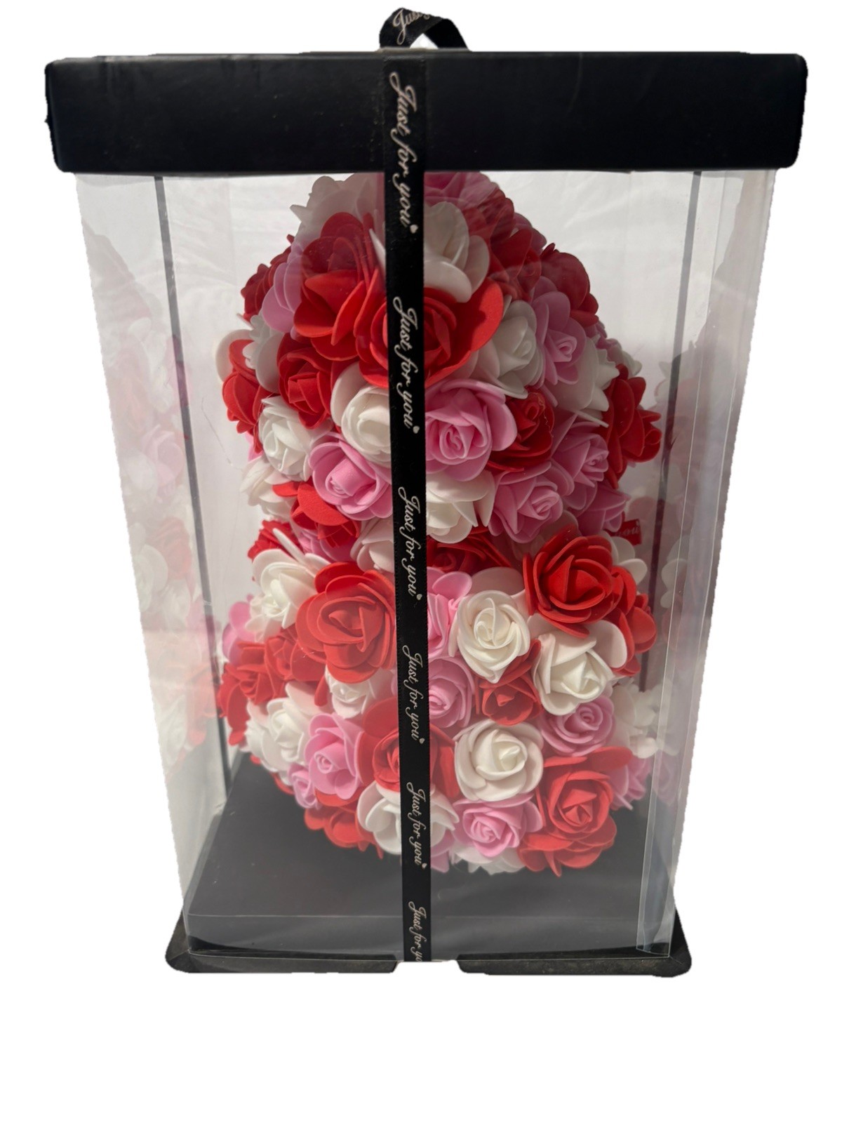 Artificial Flower Eternal Rose Teddy Bear for Mom Mother’s Day Birthday Pink