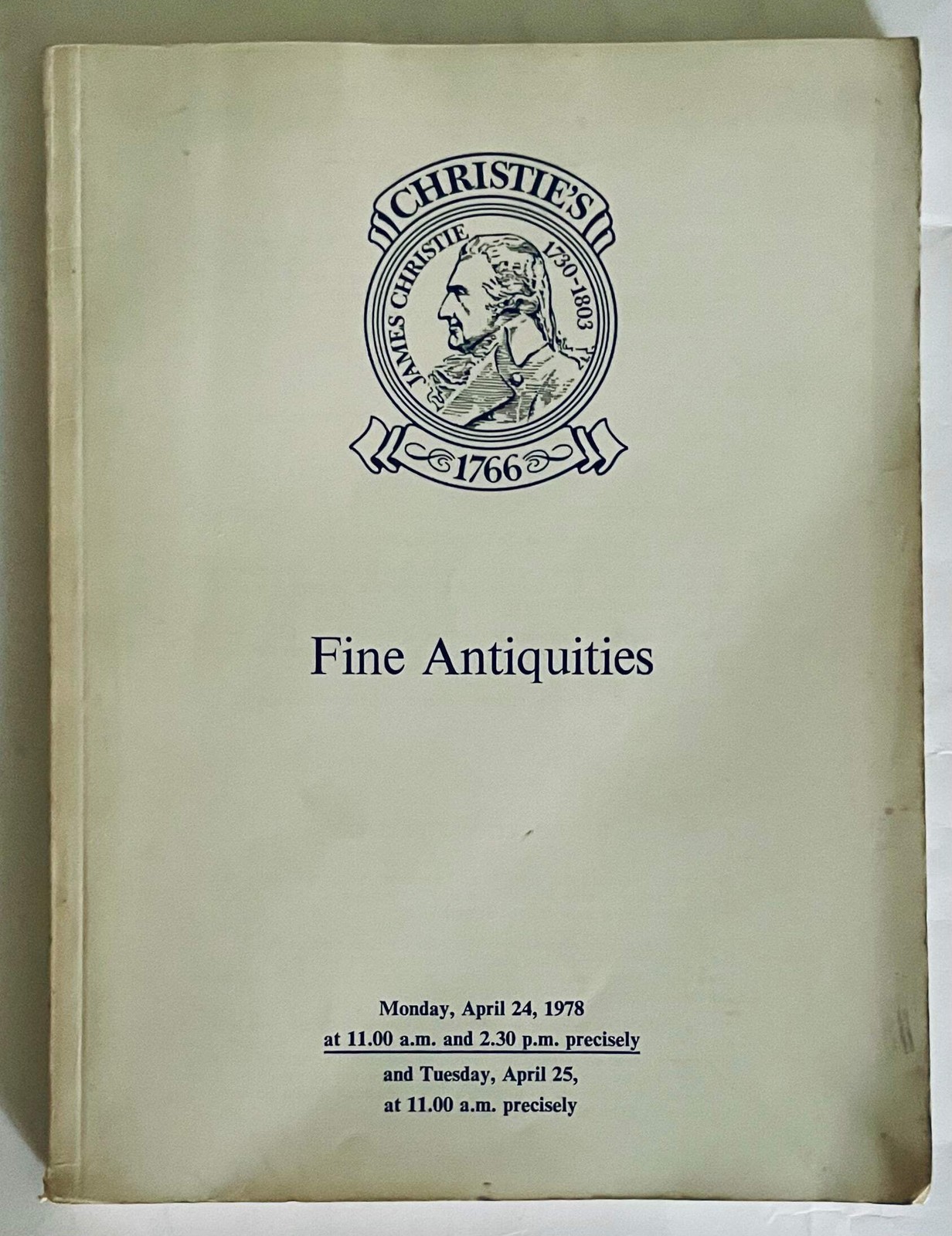 CHRISTIE’S | FINE ANTIQUITIES | 24 APRIL 1978 –