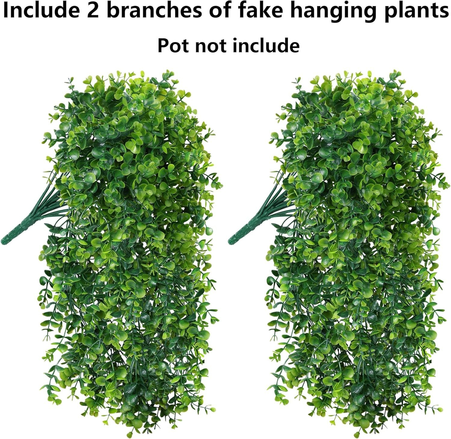All-Season Faux Eucalyptus Vines – 2 Pcs Lifelike Hanging Plants for Home Decor