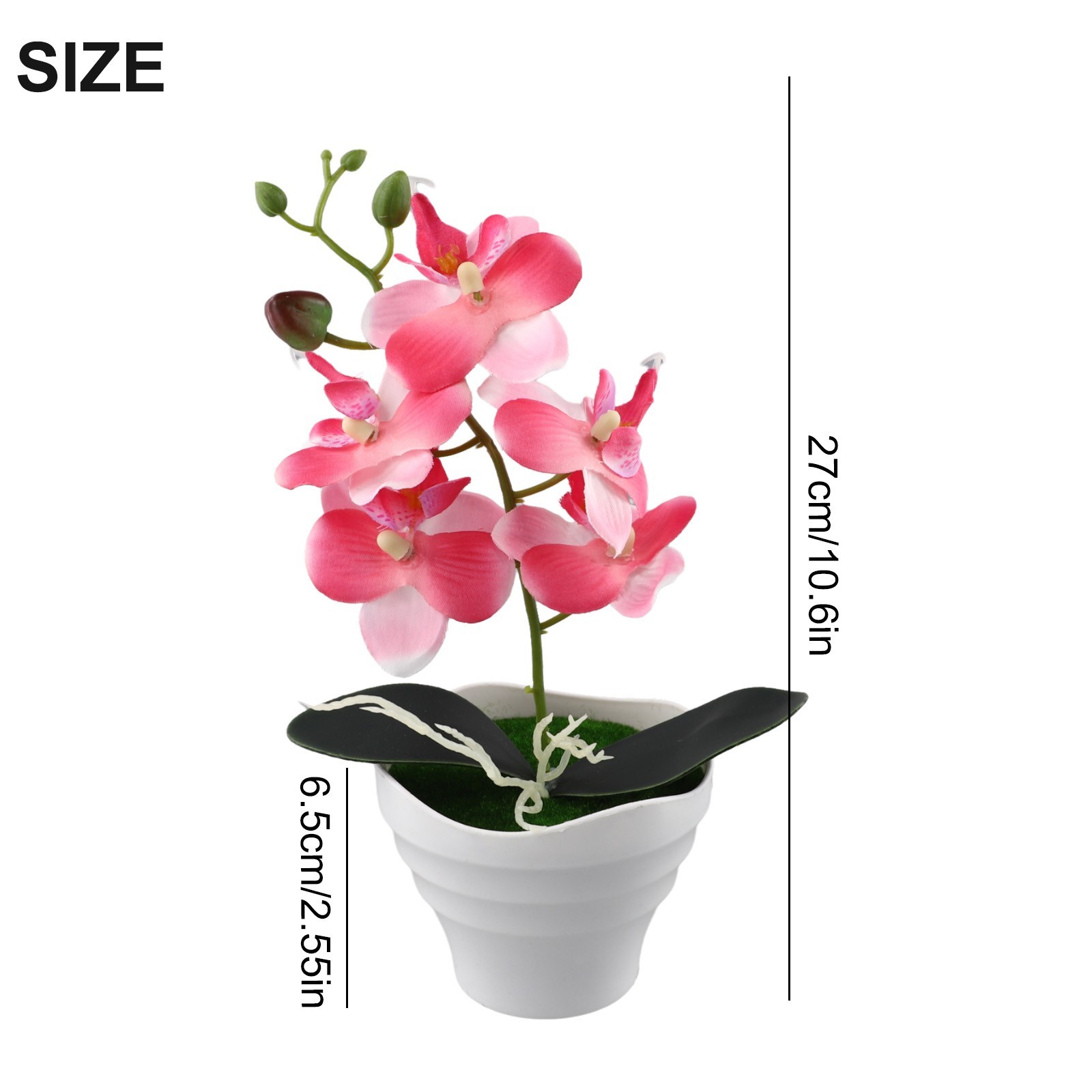 Artificial Butterfly Orchid Flower Plants In Pot Fake Home Wedding Party Decor