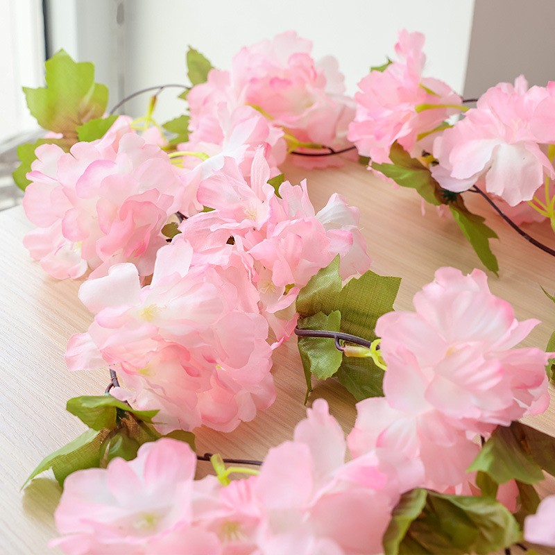 1PCS Artificial Flowers Wisteria Hanging Vine Ratta String Wedding Decor
