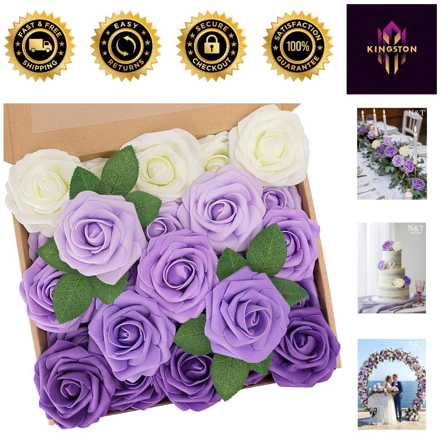 Gorgeous 25-Piece Real Touch Foam Rose Collection – Events, Home, and Weddings