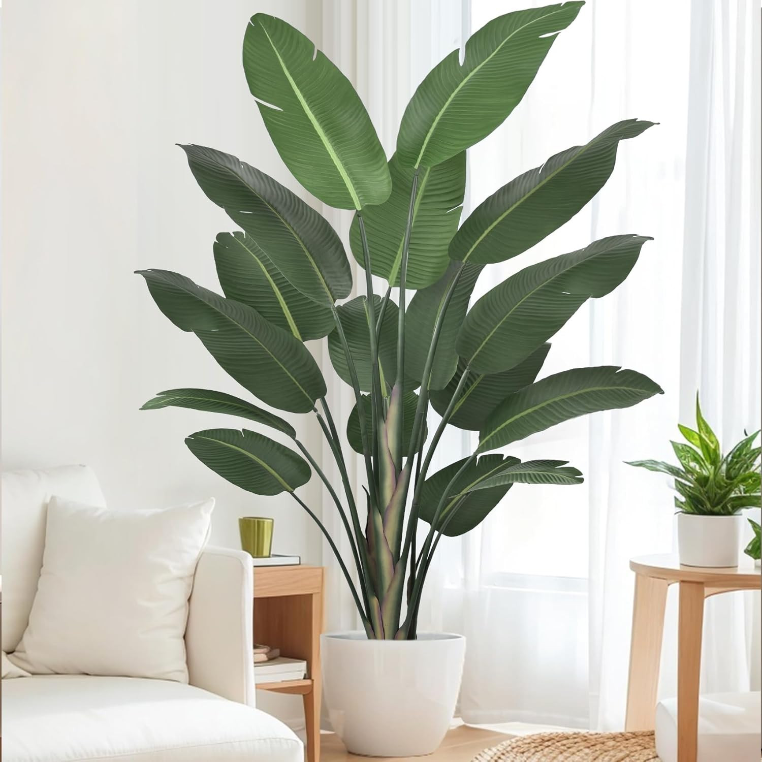 8Ft Tall Artificial Bird of Paradise Tree – Realistic Faux Plant for Home Decor