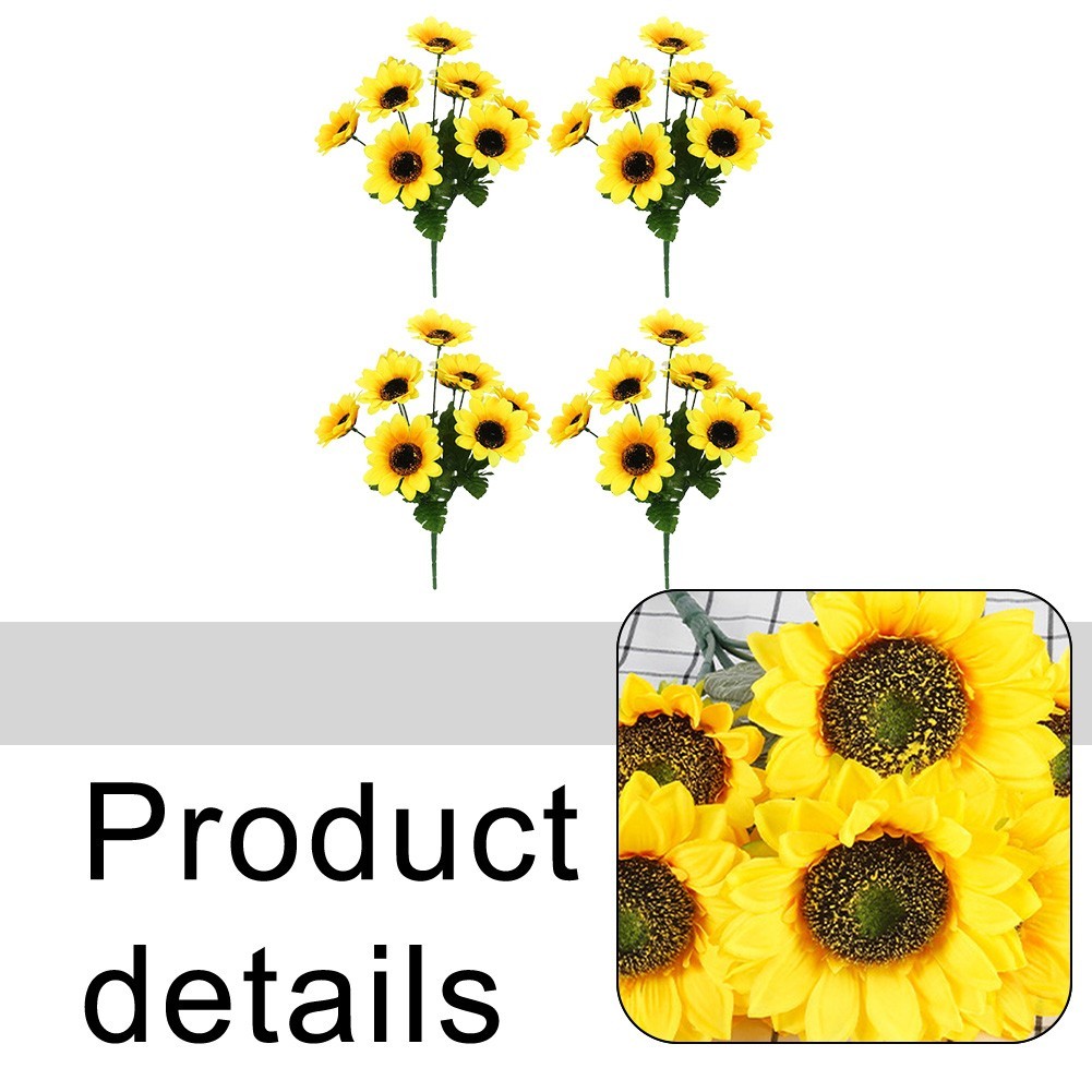 Bright For and Cheerful 4pcs Sunflower Bouquet 9 HeFor ads for Your Home