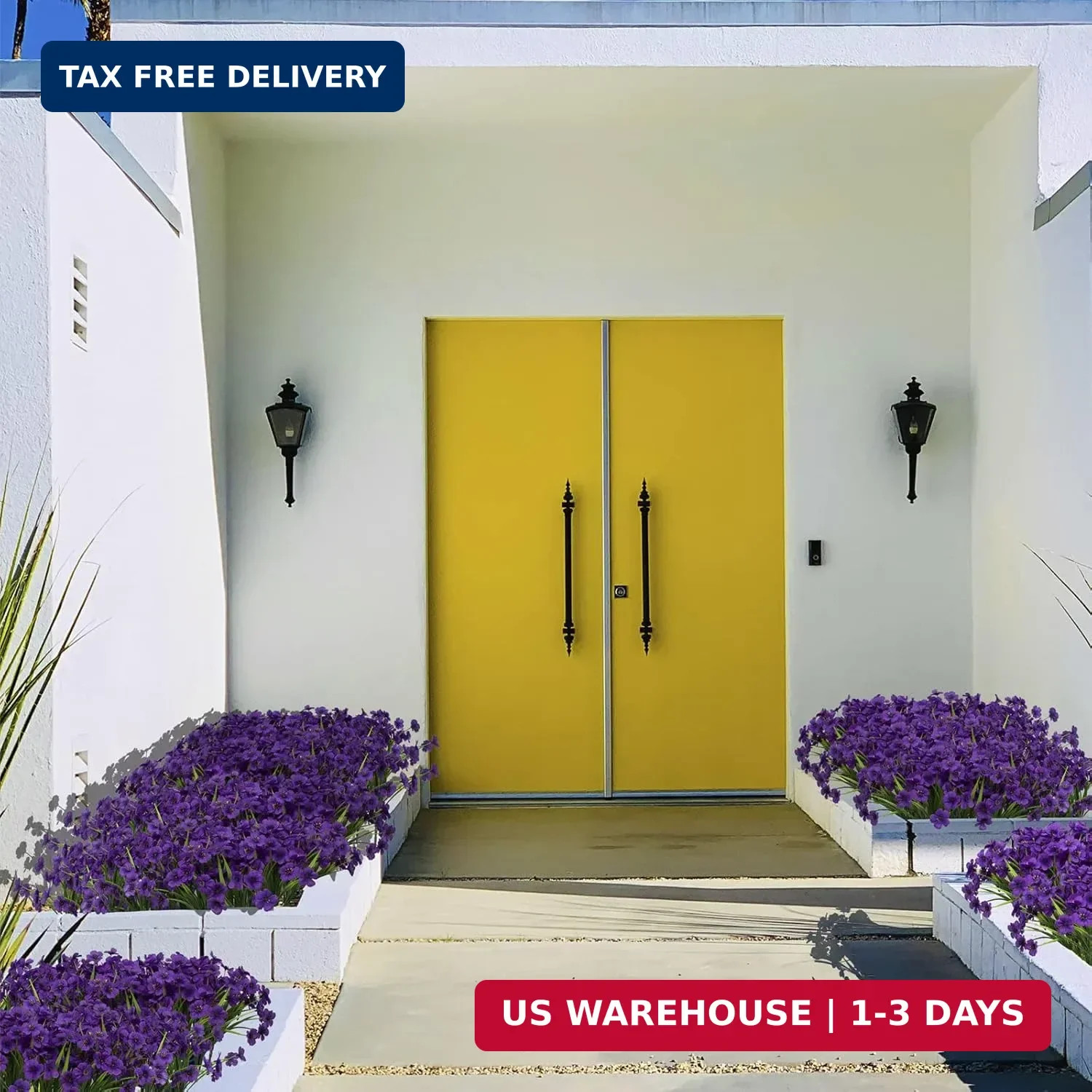 LikSoor 21 Bundles Artificial Outdoor UV Resistant Flowers No Fade Fake Outside