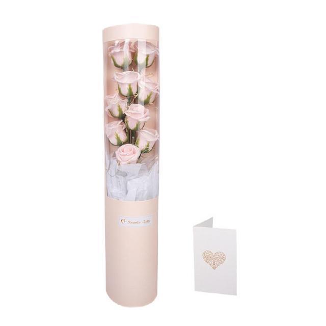 Valentines Day Gift Romance Rose Flower Forever Rose with Light Artificial Flowe