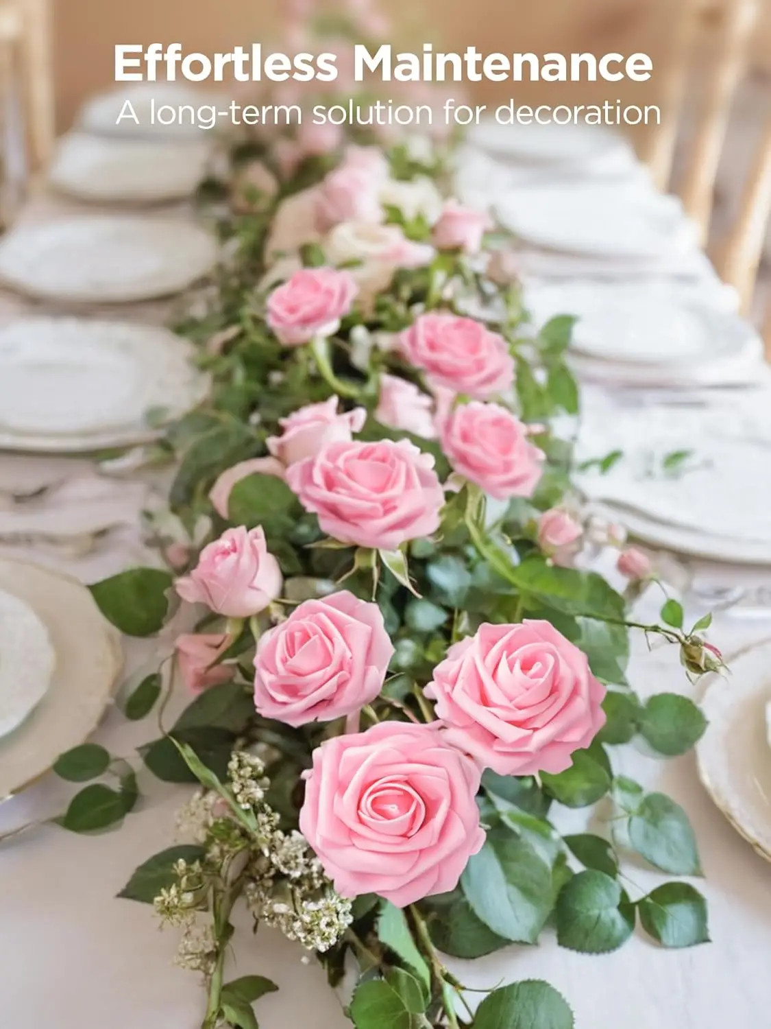 PE Foam Rose Artificial Flower Wedding Bride Bouquet Accessory Garland Home vase