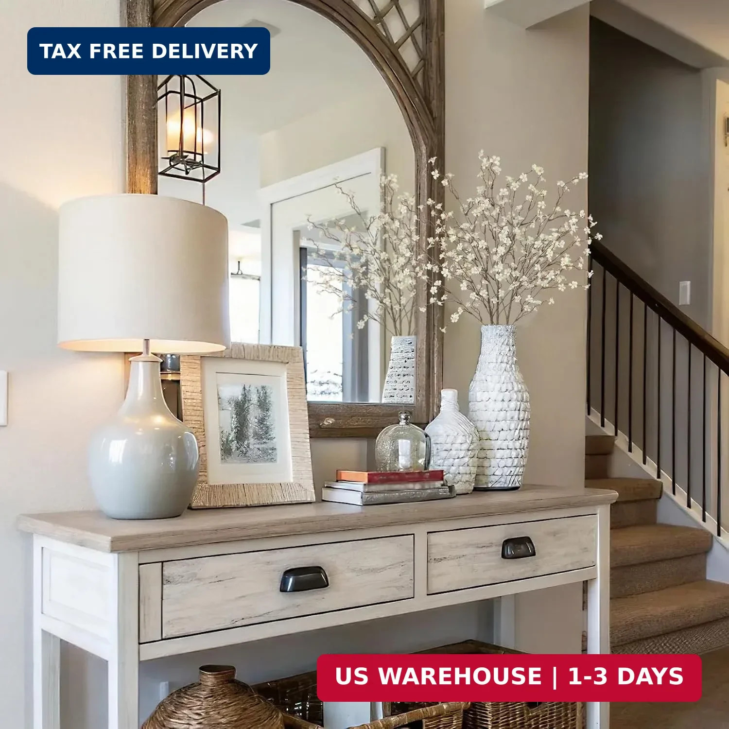 3 Pcs Cherry Blossom Branches Artificial Flowers for Spring Summer Indoor Decora