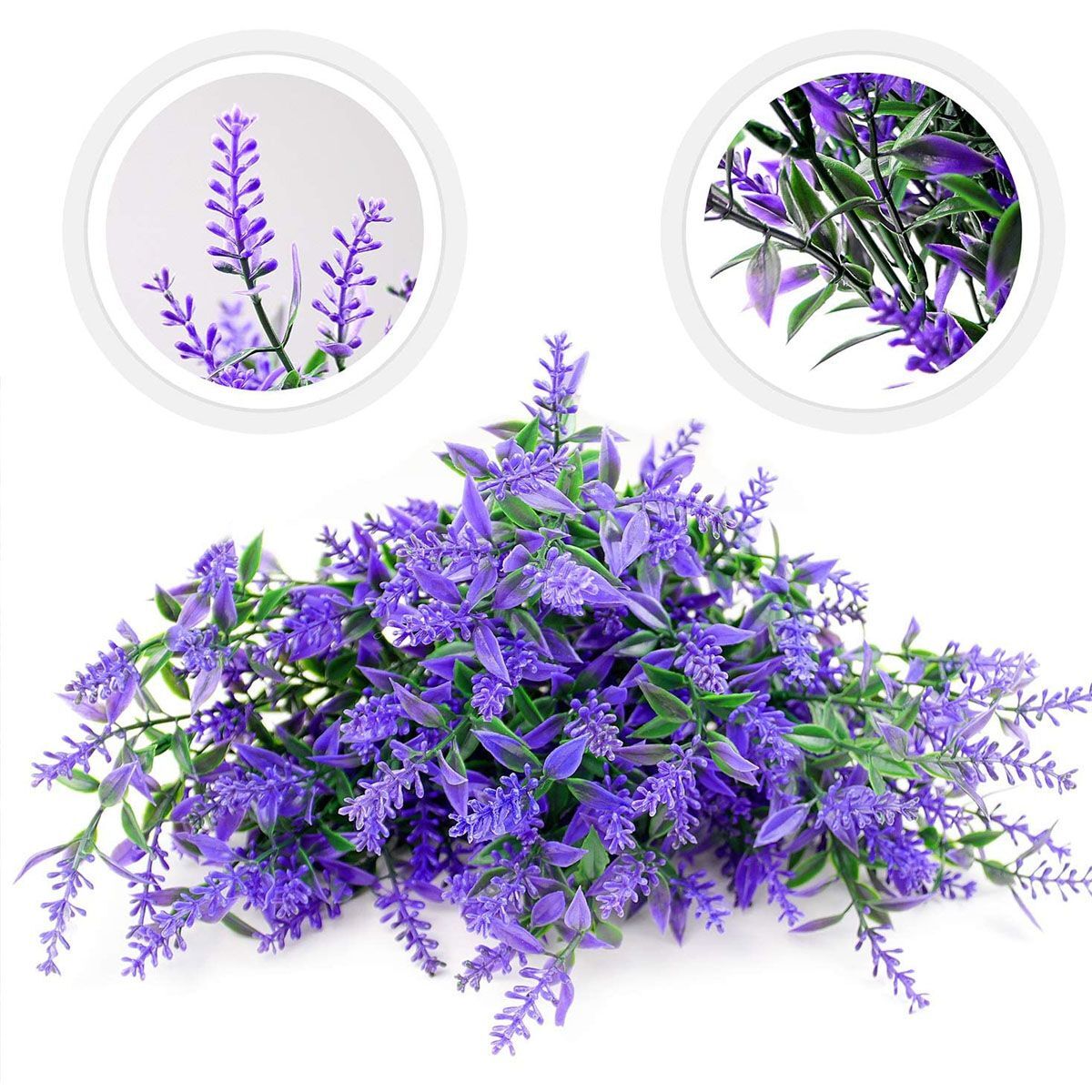 6/8/16 Bundles Outdoor Artificial Fake Flowers UV Resistant No Fade Boxwood Faux