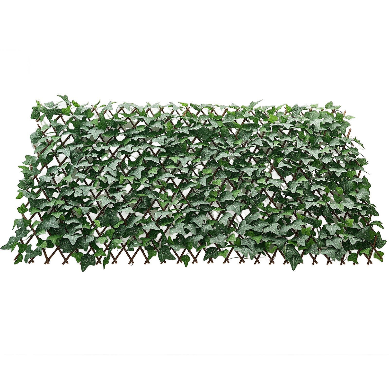 25x126in Foldable Ivy Wall — Lifelike Faux Greenery, UV-Resistant for Patio Use