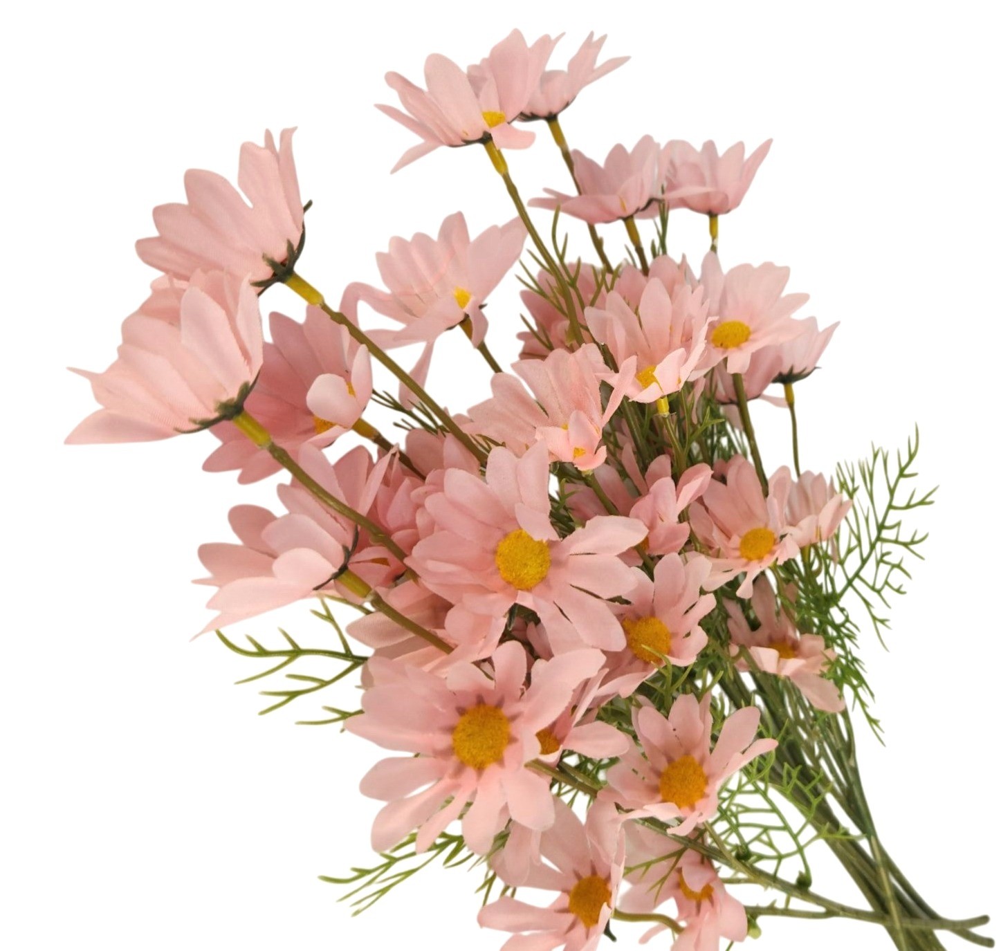 Blush Pink Faux Daisy Stem 20 Inch Artificial Wildflower Set of 6 Farmhouse Flor