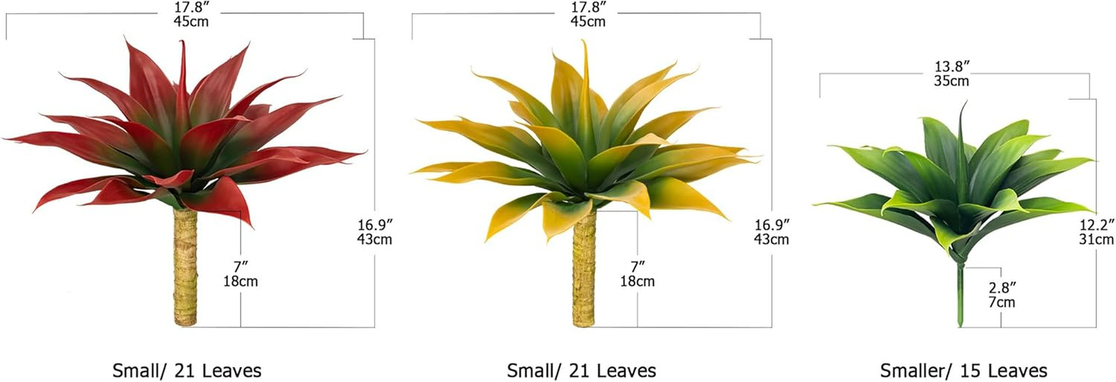 Artificial Agave Plants,Large UV Resistant Fake Agave Planters for Indoor and Ou