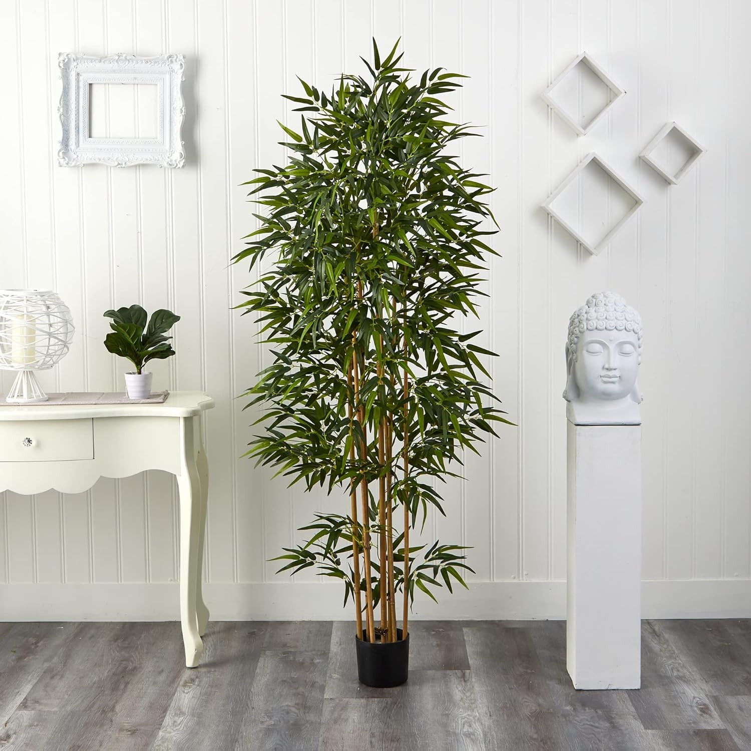 6.25-Ft Tall Artificial Bamboo Tree with 1440 Realistic Leaves for Home Decor