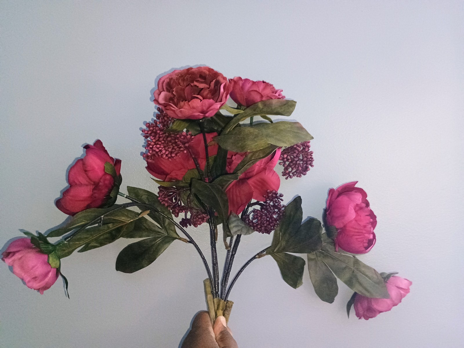 Fall Floral Stems Decor Burgundy Rose Pink Purple Colorway
